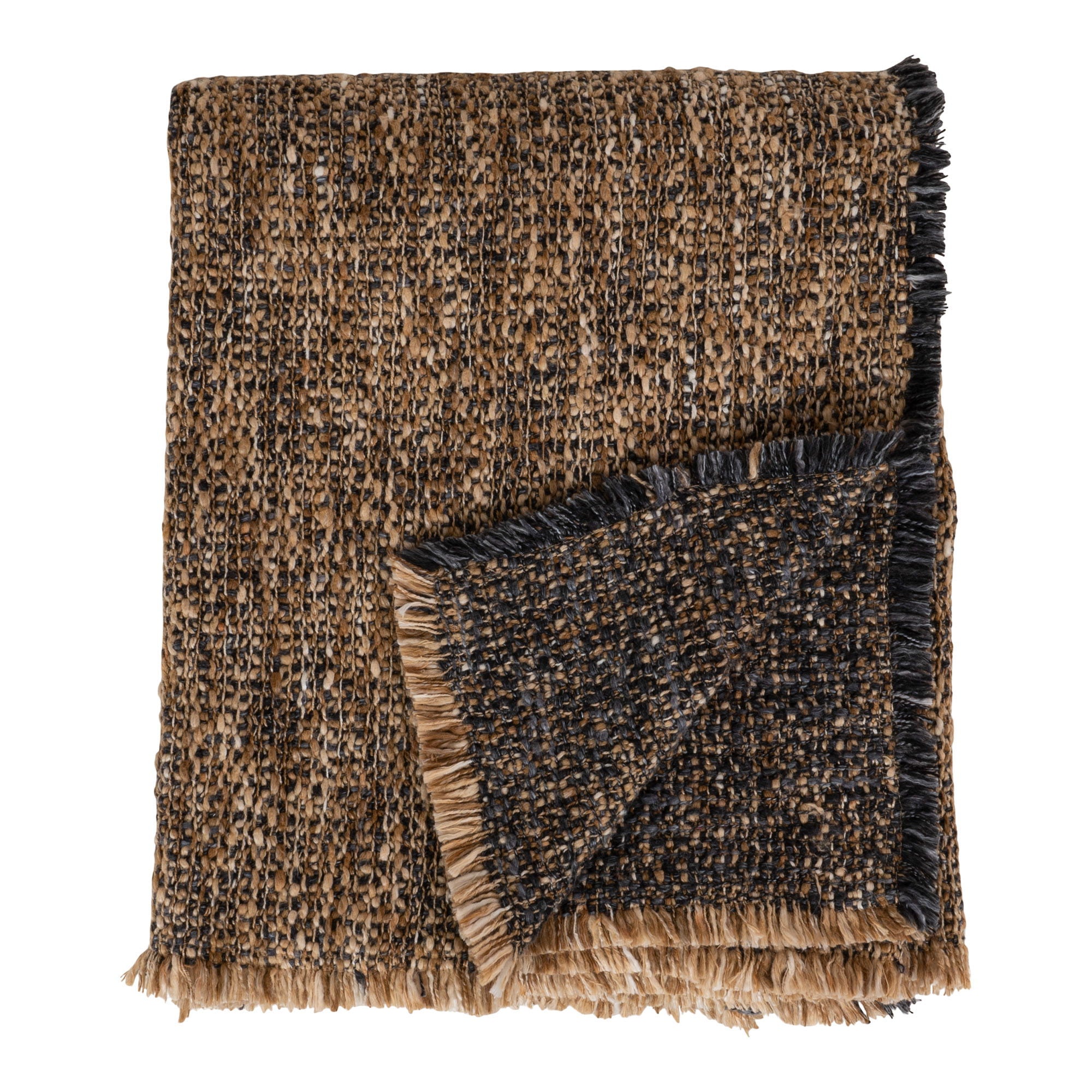 Farbe Ely – Decke, Baumwollmischung, blau/gelb, 130×170 cm